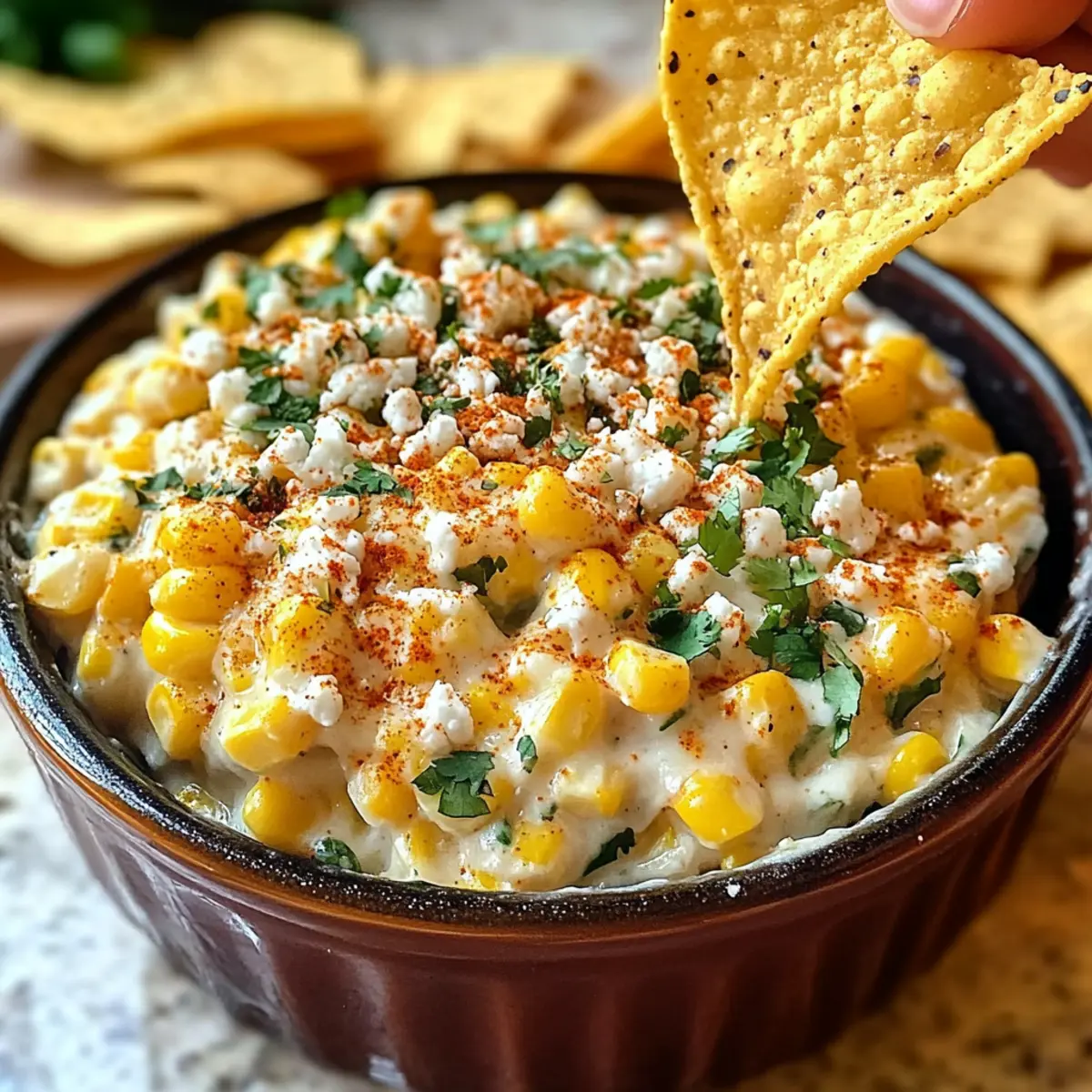 Cheesy Creamy Mexican Street Corn Dip