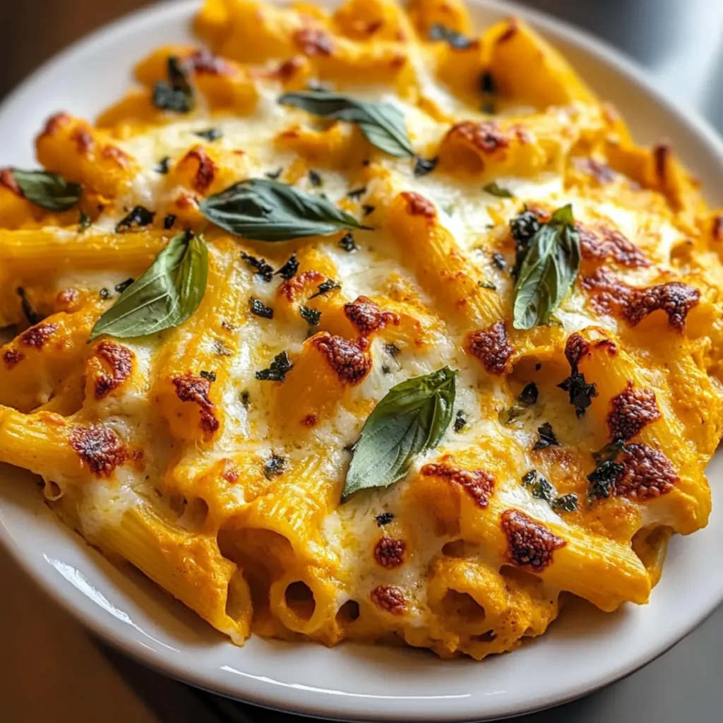 Cheesy Pumpkin Ricotta Pasta Bake