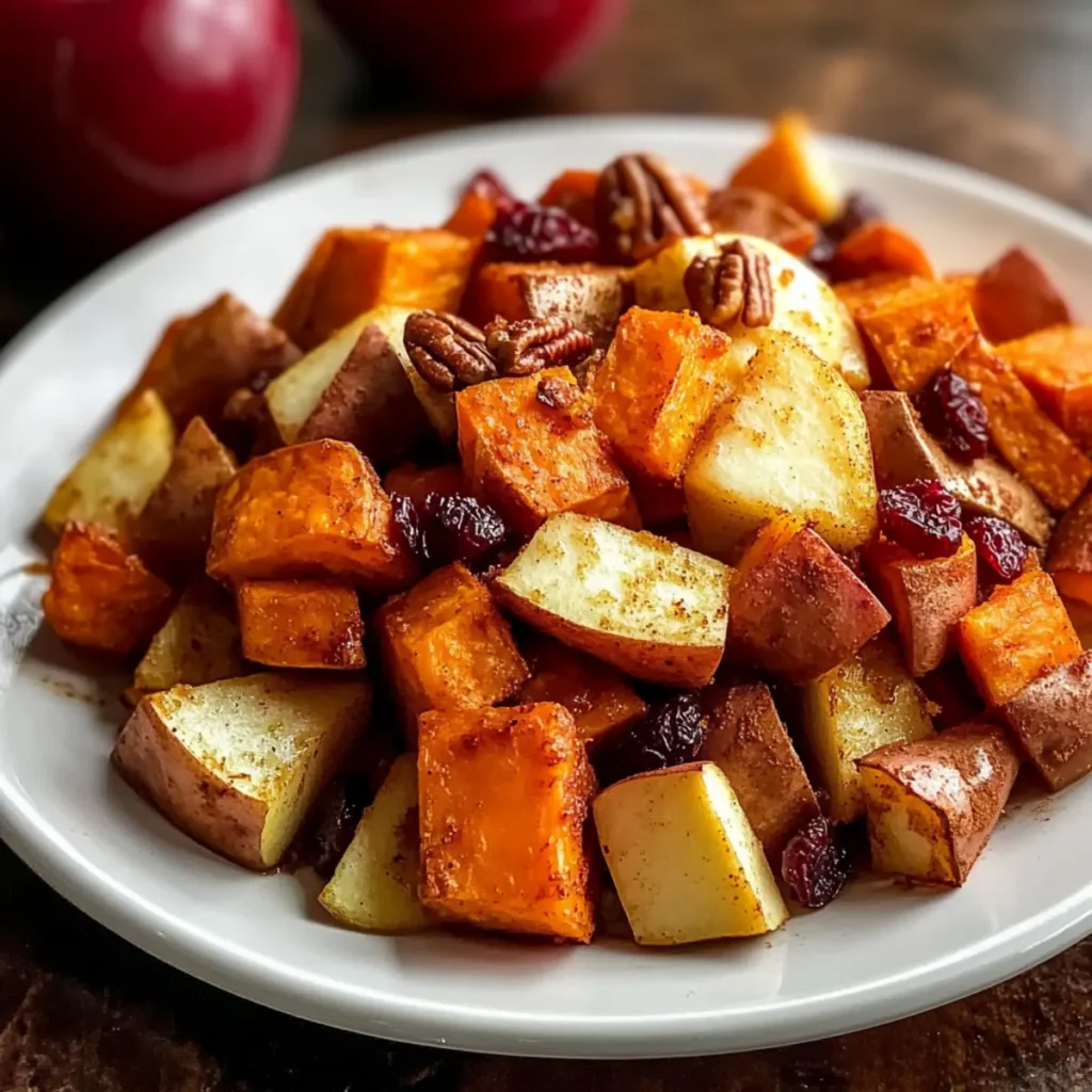 Cinnamon Roasted Sweet Potatoes and Apples
