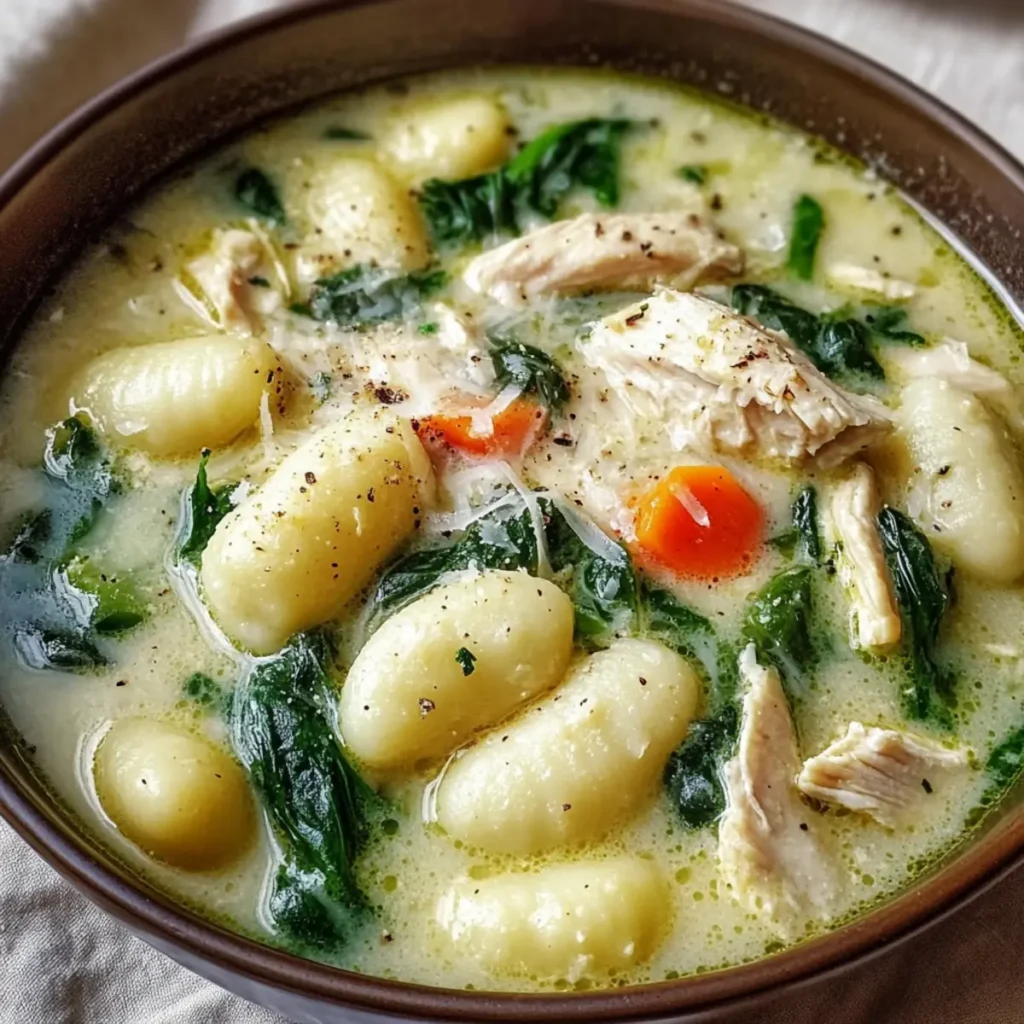 Garlic Chicken Gnocchi Soup