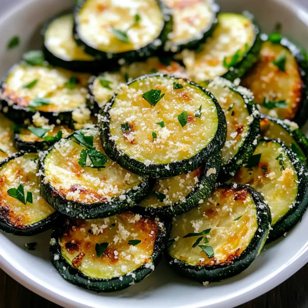 Garlic Parmesan Roasted Zucchini