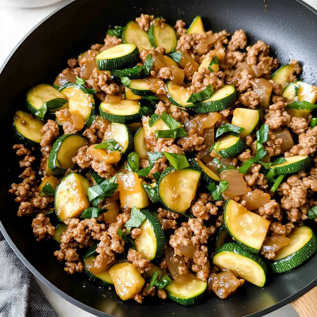 Ground Turkey Zucchini Skillet