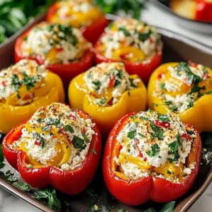 Herby Ricotta Stuffed Peppers