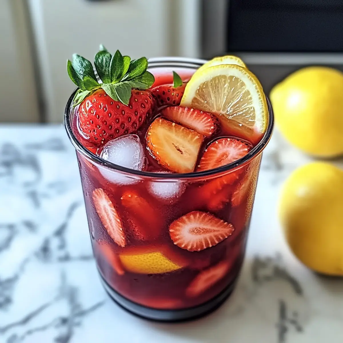 Hibiscus Tea Strawberry-Lemonade Refresher