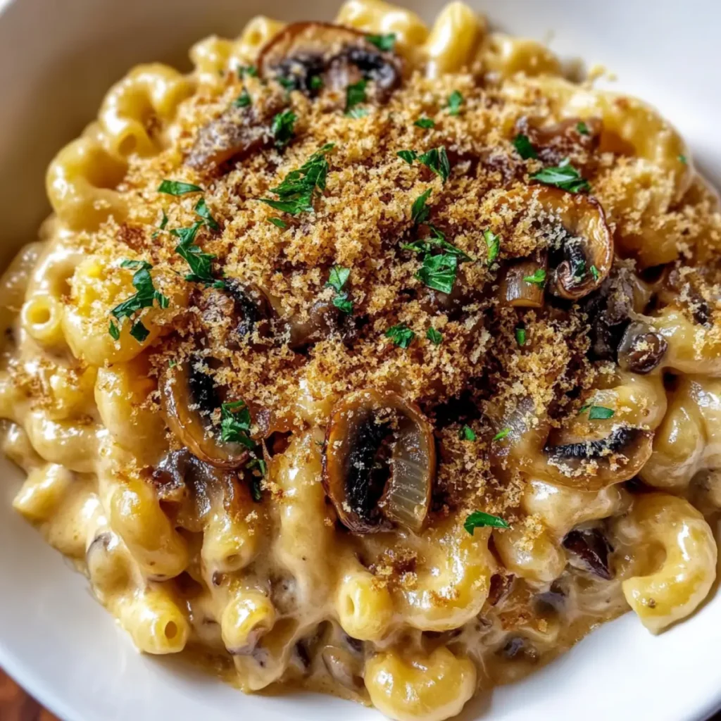 Balsamic Caramelized Onion Mushroom Mac ‘n’ Cheese