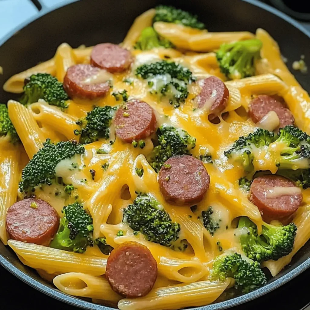 Creamy Kielbasa Broccoli Skillet