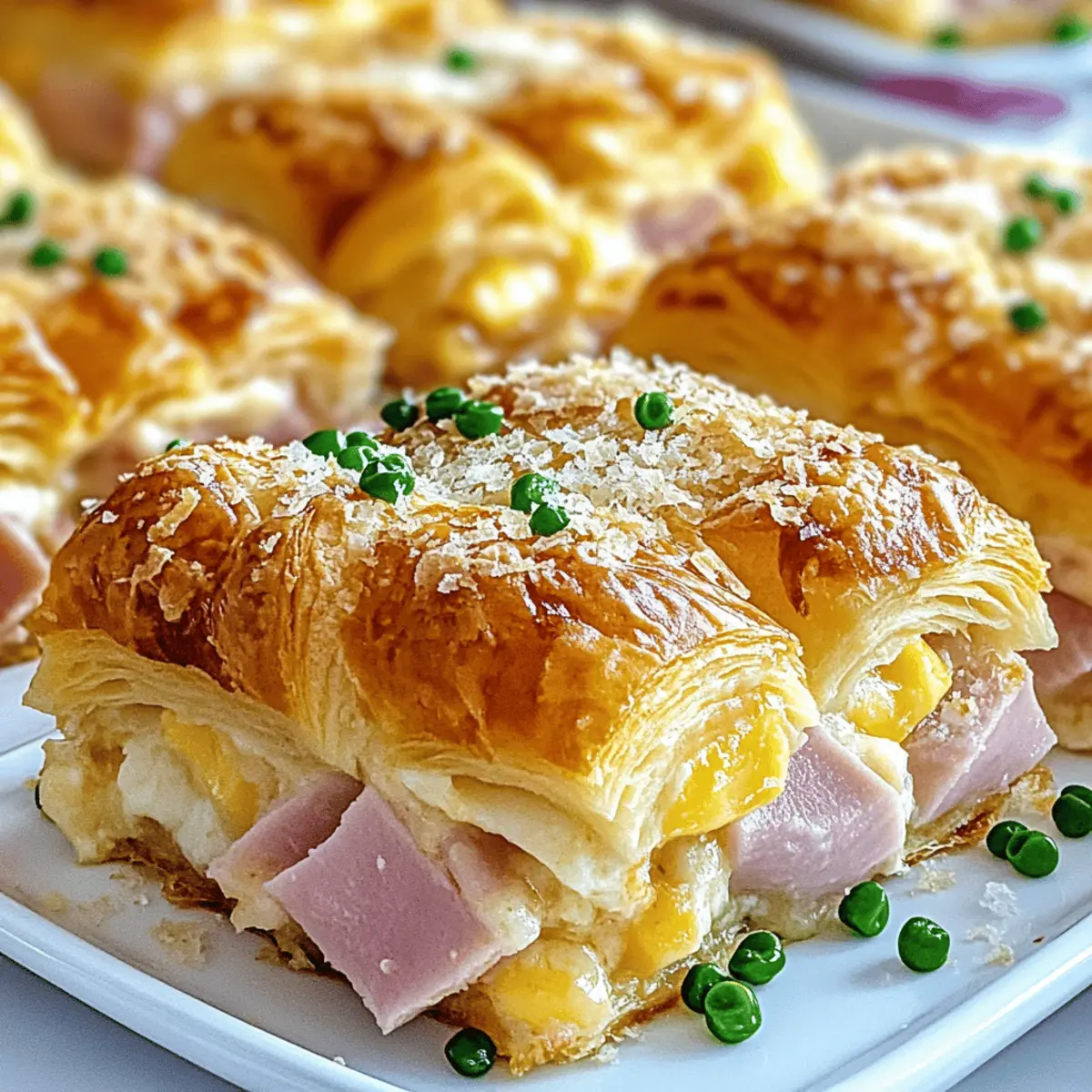 Ham and Cheese Croissant Breakfast Casserole Delight