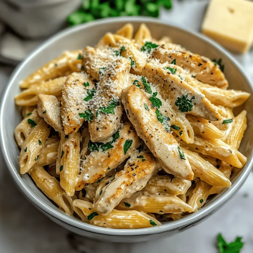Creamy Garlic Parmesan Chicken Pasta: A Healthy Twist
