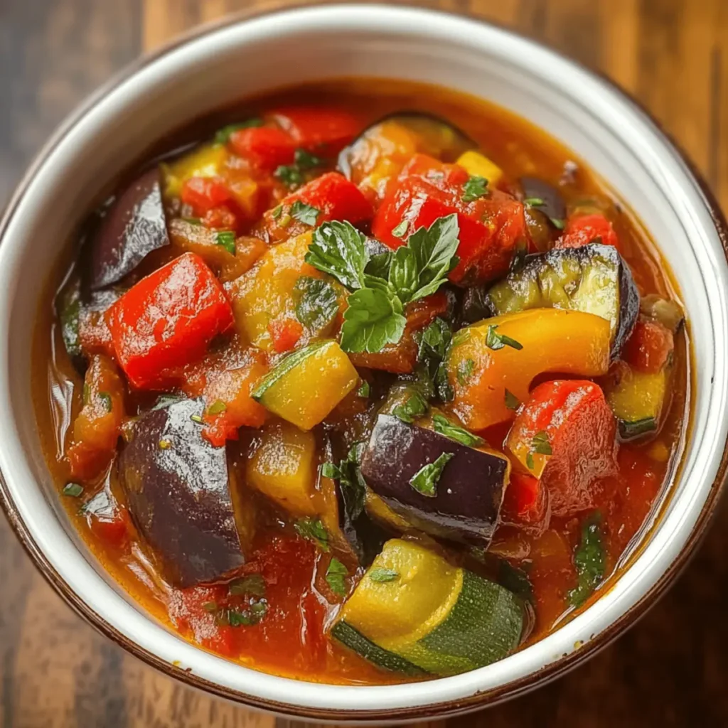 Vibrant Mediterranean Vegetable Ratatouille Soup Recipe
