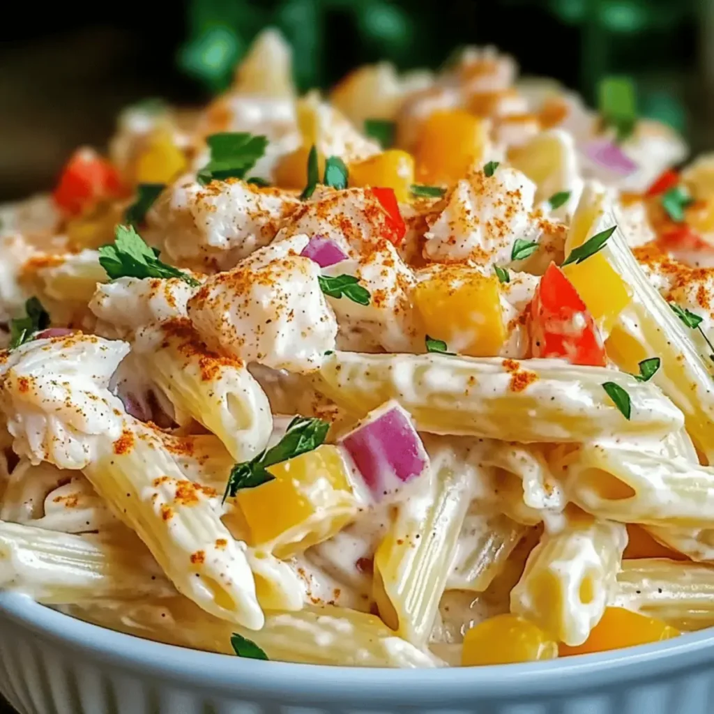 Creamy Cajun Crab Pasta Salad