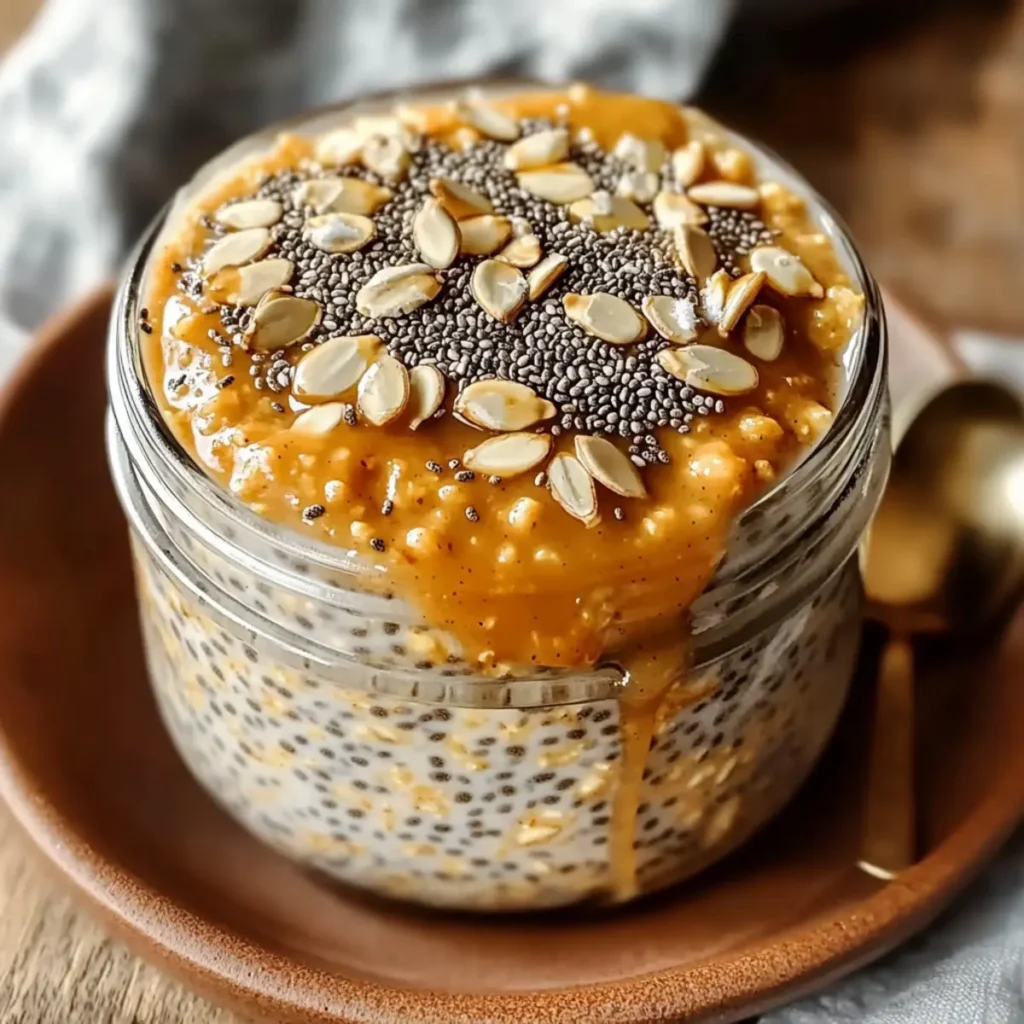Pumpkin Pie Overnight Oats with Chia