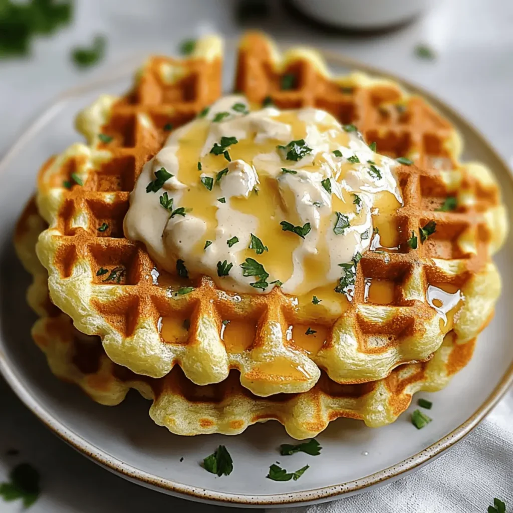 Cheesy Cauliflower Waffles