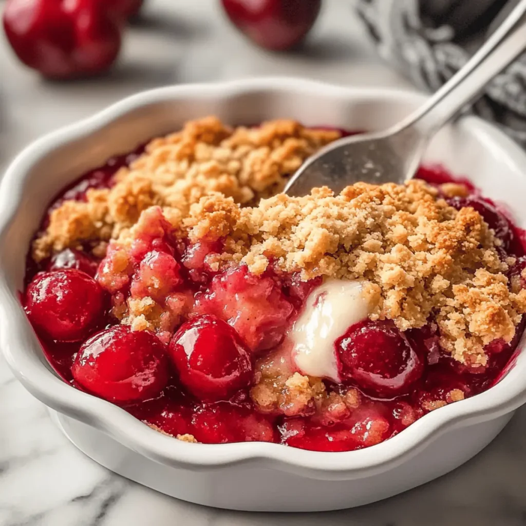 Homemade Cherry Crumble