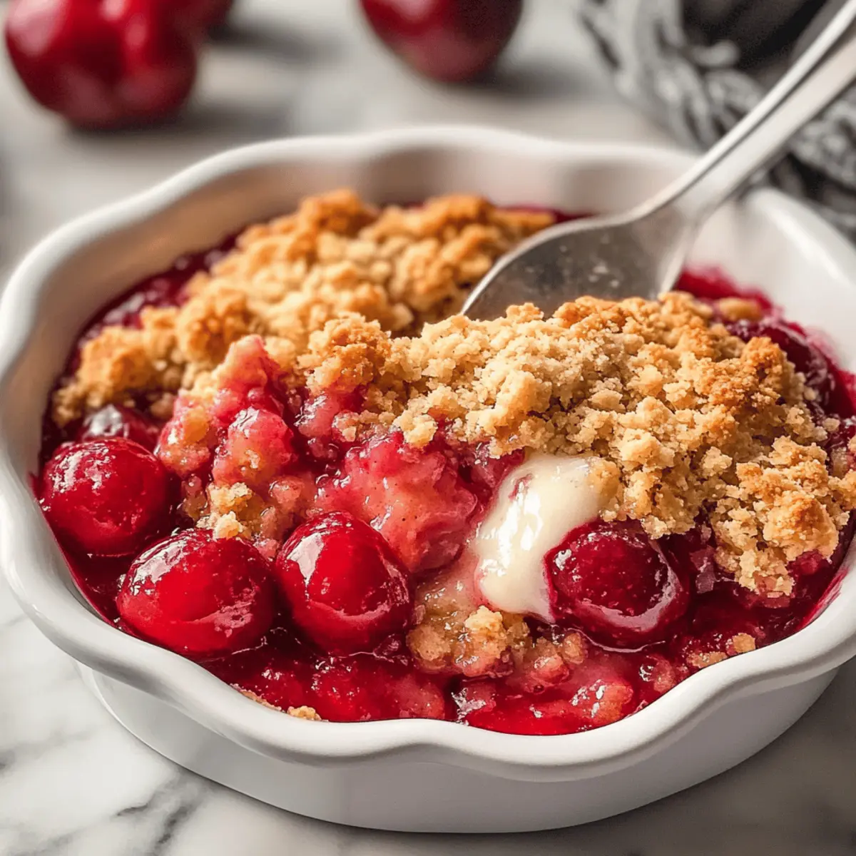 Homemade Cherry Crumble