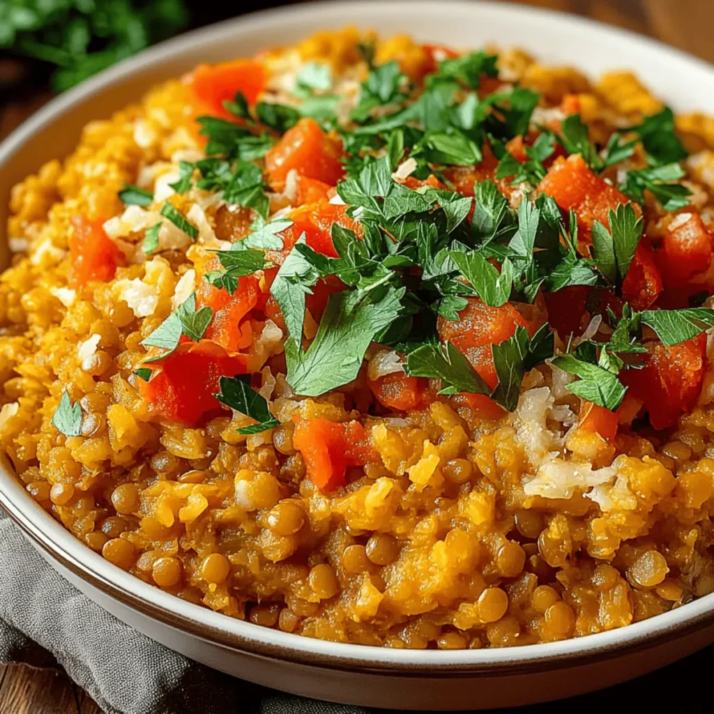 Red Lentil and Rice Casserole