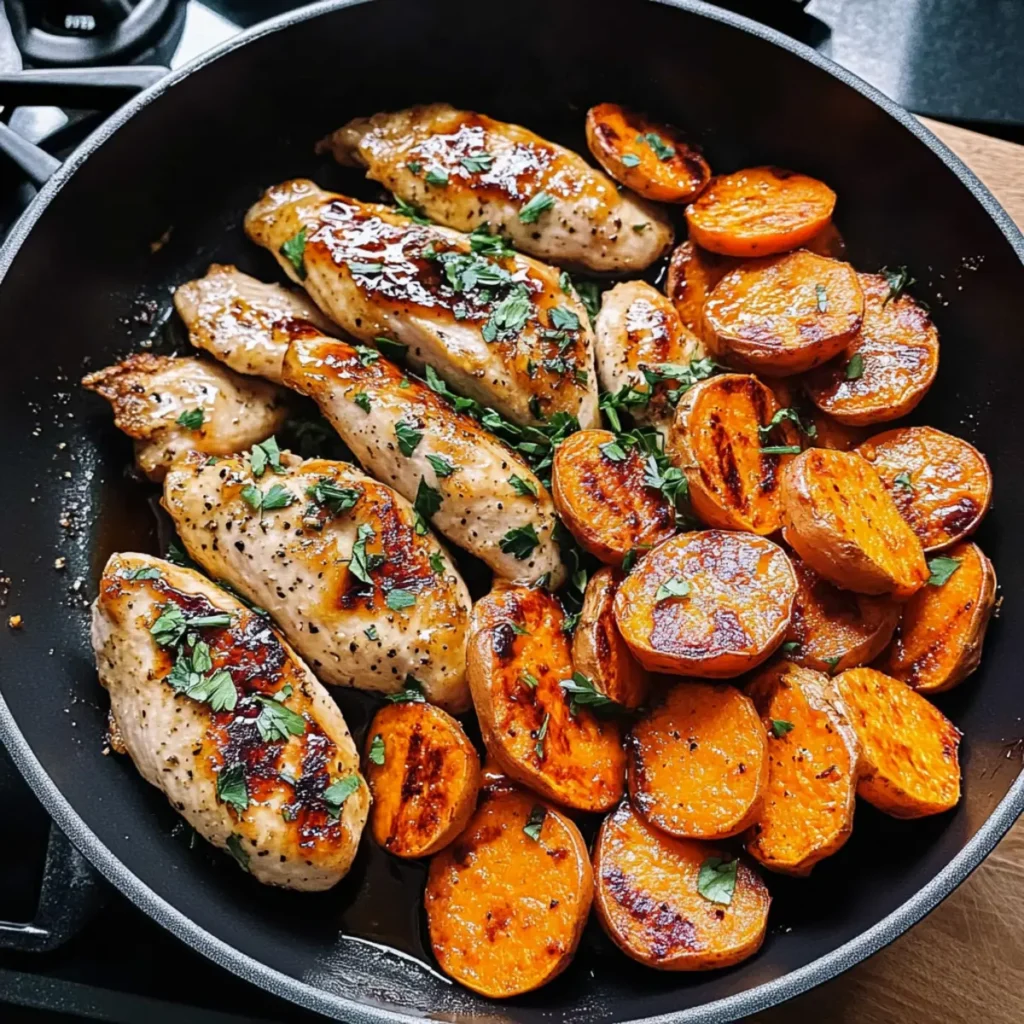 Maple-Glazed Chicken with Sweet Potatoes