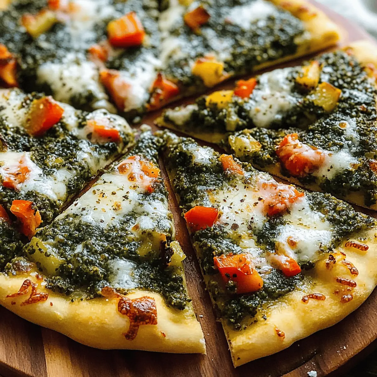 Garlicky Kale Pesto Pizza