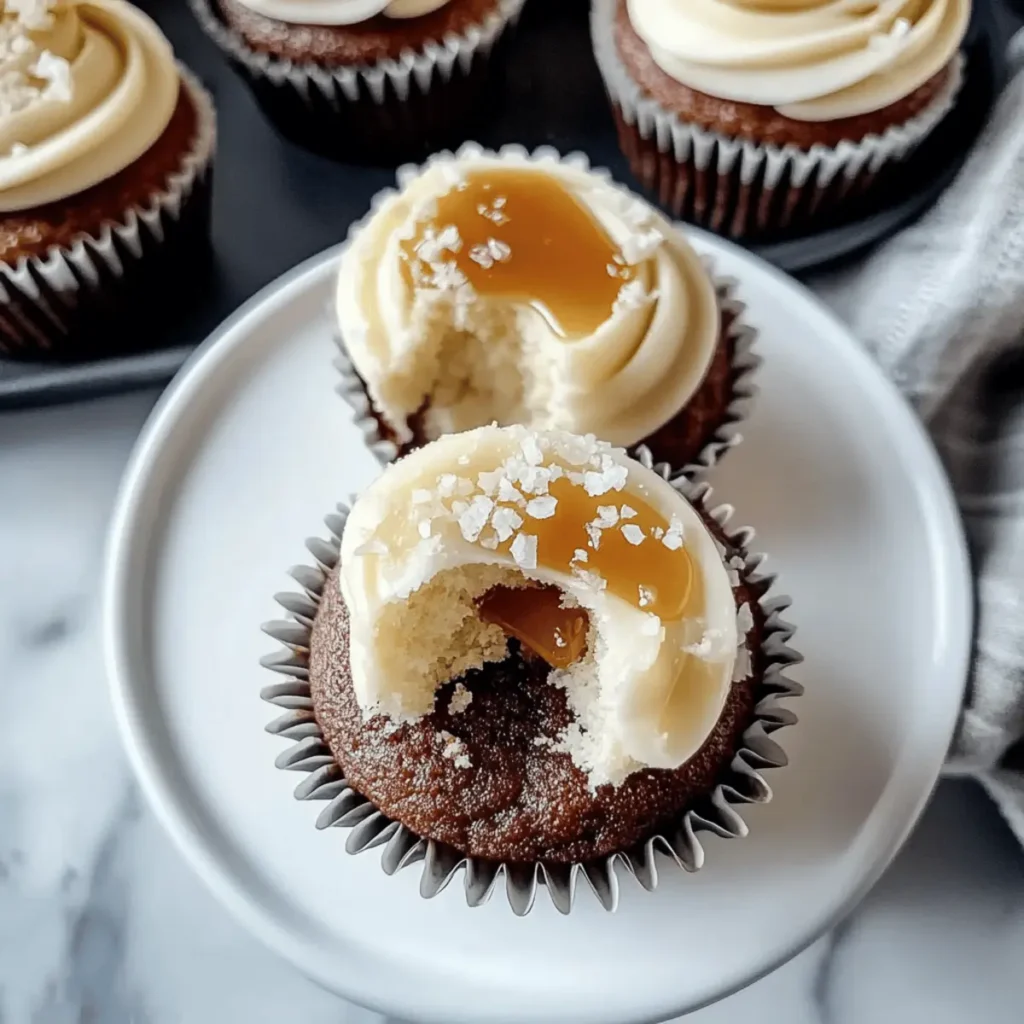 Salted Caramel Cream Cheese Cupcakes