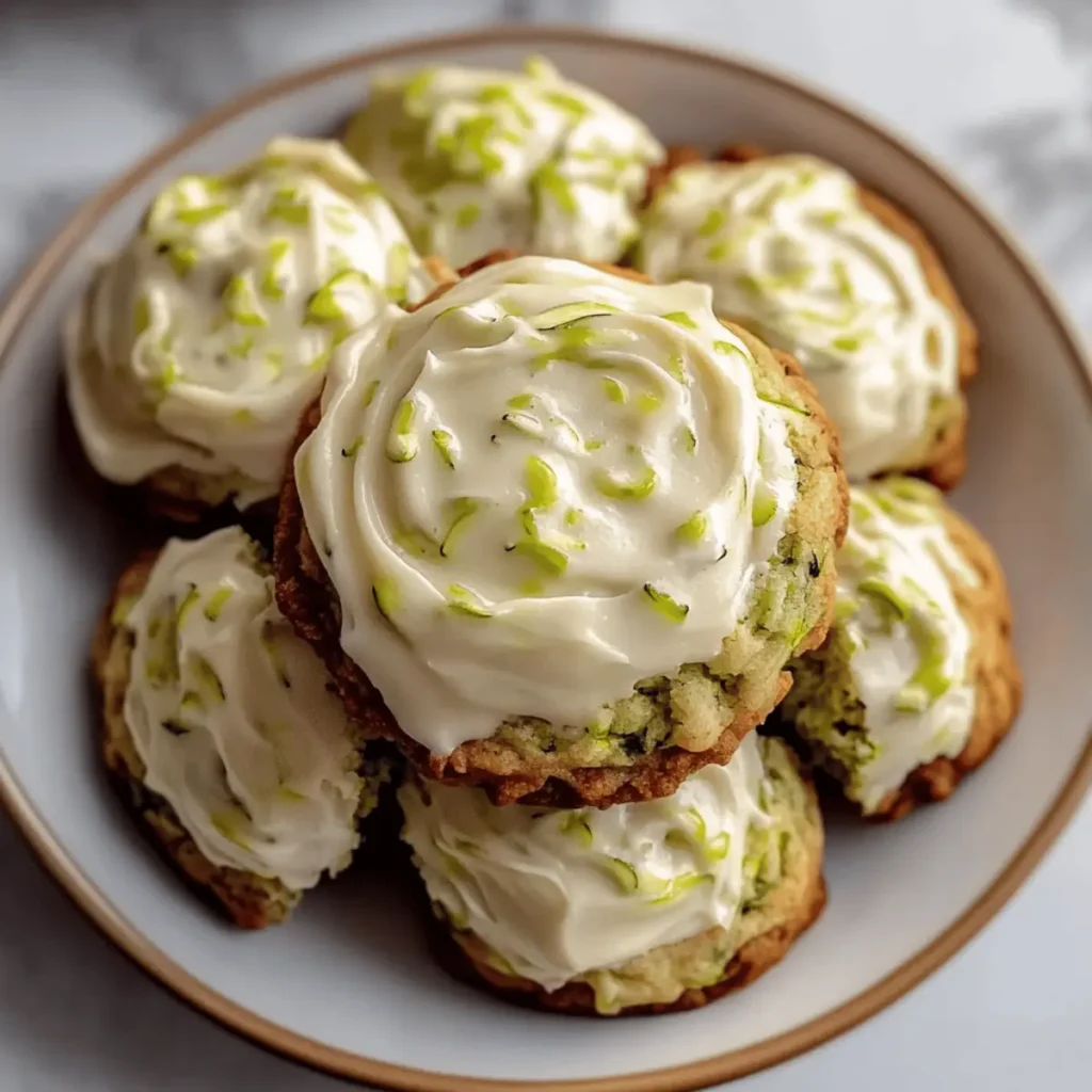 Zucchini Cookies with Cream Cheese Frosting
