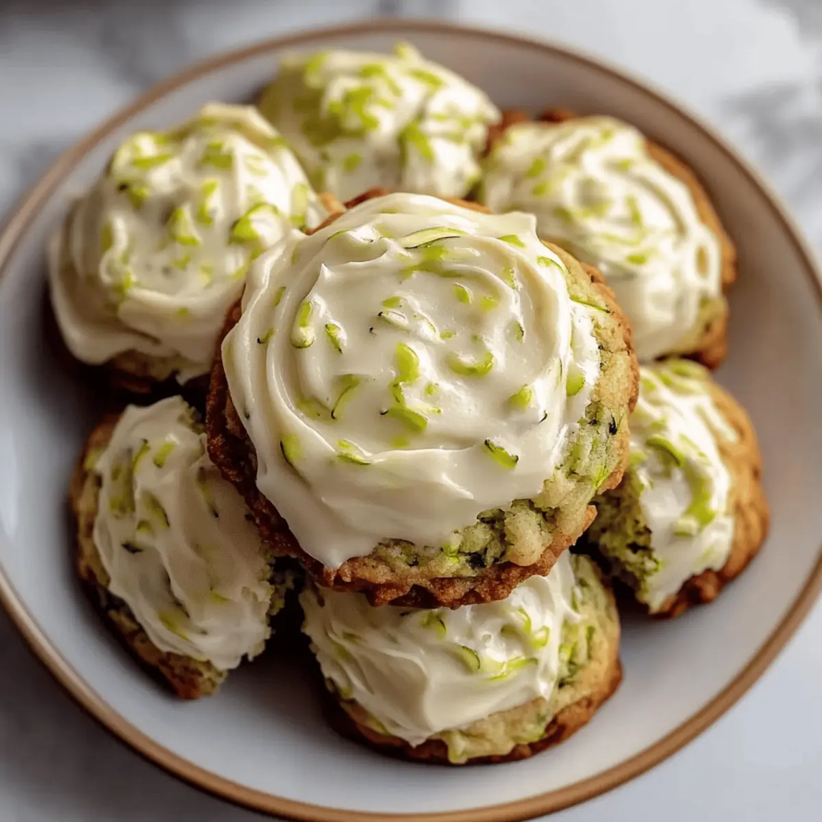 Zucchini Cookies with Cream Cheese Frosting
