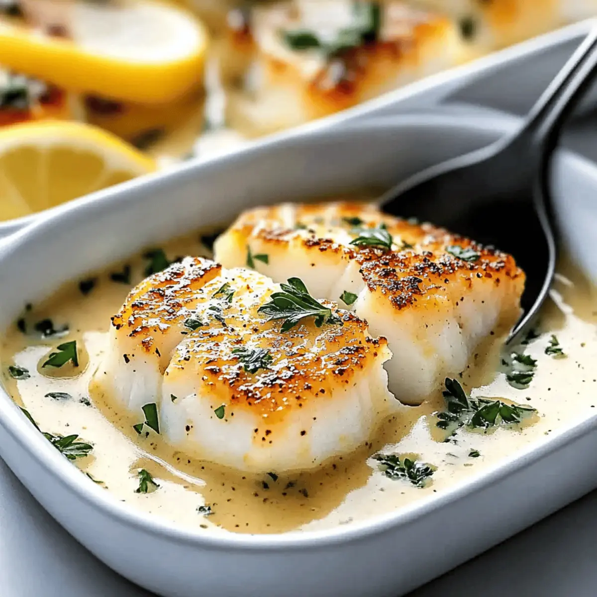 Tasty Baked Cod in Coconut Lemon Cream Sauce