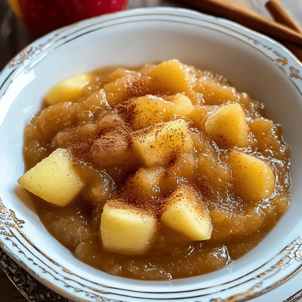 Buttered Apple Sauce With Cinnamon and Nutmeg