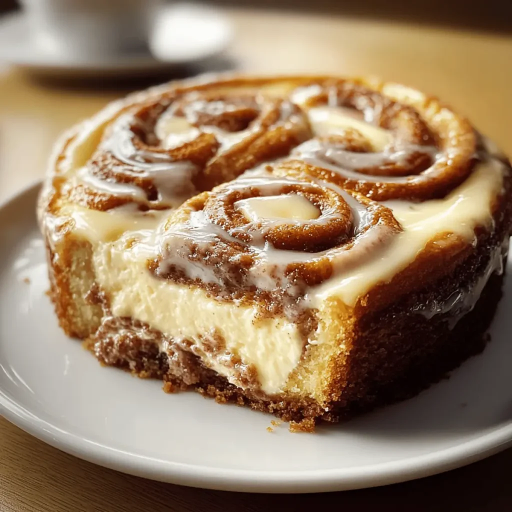 Cinnamon Roll Honeybun Cheesecake