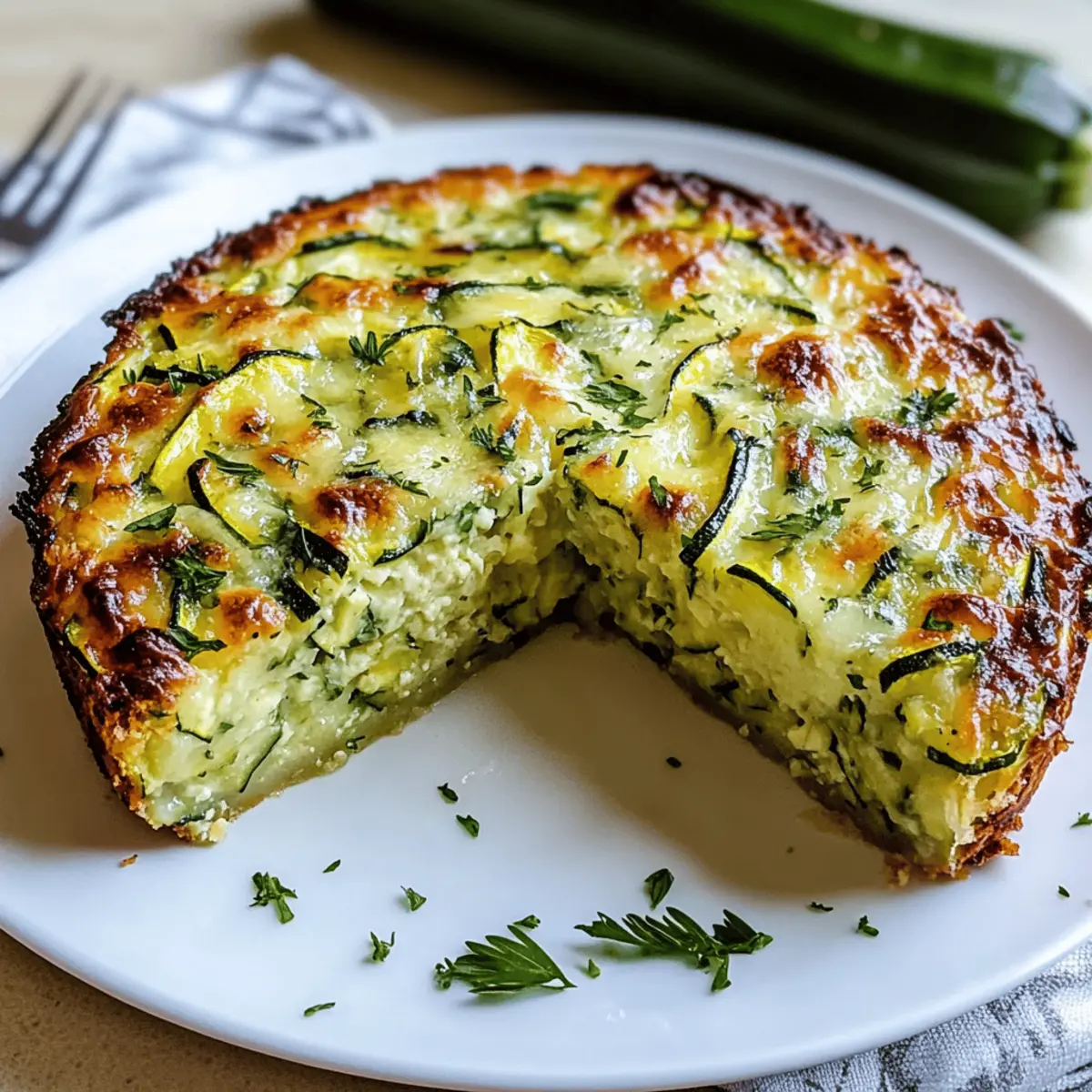 Crustless Zucchini Pie