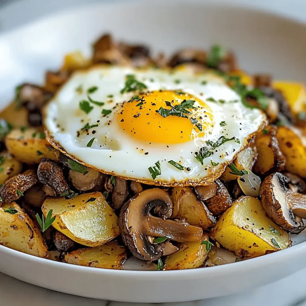 Wild Mushroom Hash And Eggs