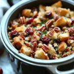 Slow Cooker Cranberry Pecan Stuffing