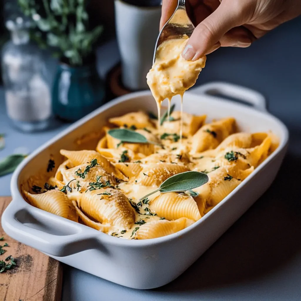 Vegan Pumpkin Ricotta Stuffed Shells