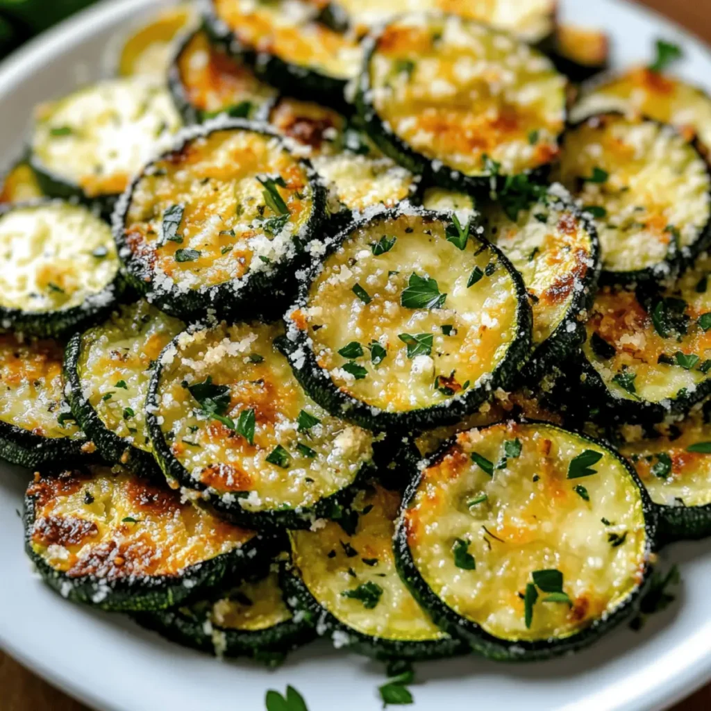 Garlic Parmesan Roasted Zucchini