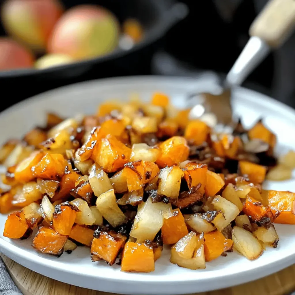 Caramelized Sweet Potato Apple Hash Browns