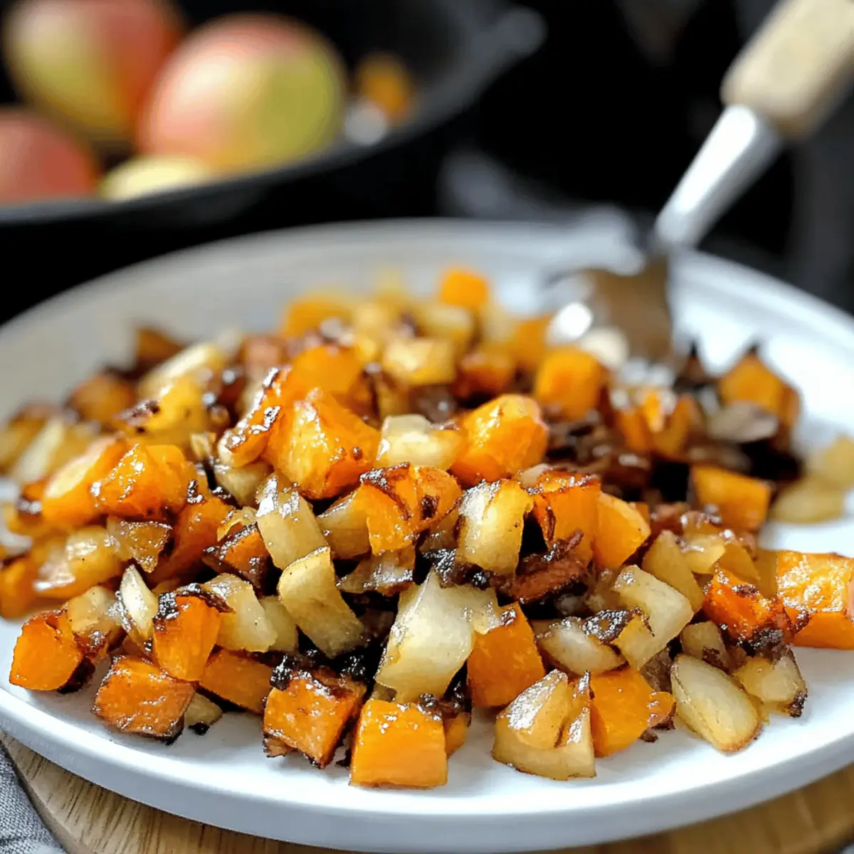 Caramelized Sweet Potato Apple Hash Browns