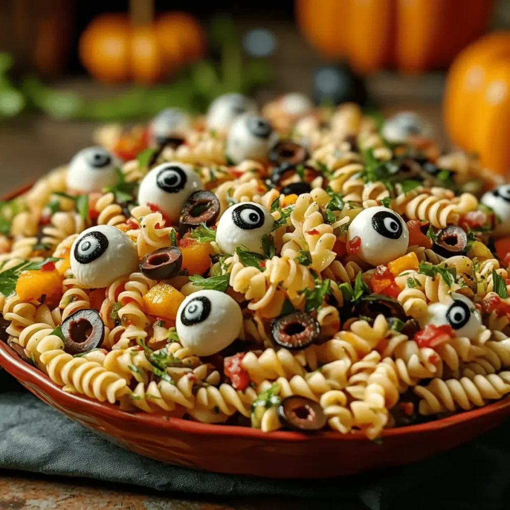 Spooky Eyeball Pasta Salad That Will Wow Your Guests