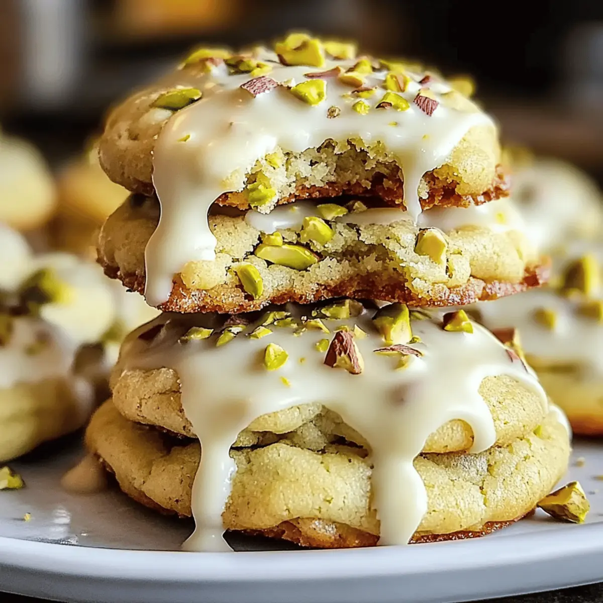 Creamy Pistachio White Chocolate Cookies