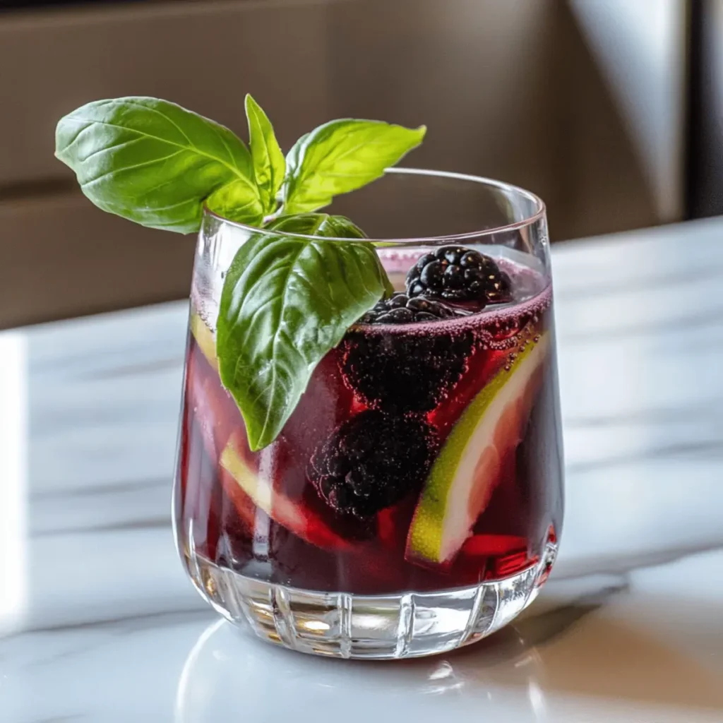 Blackberry Basil Blast Mocktail