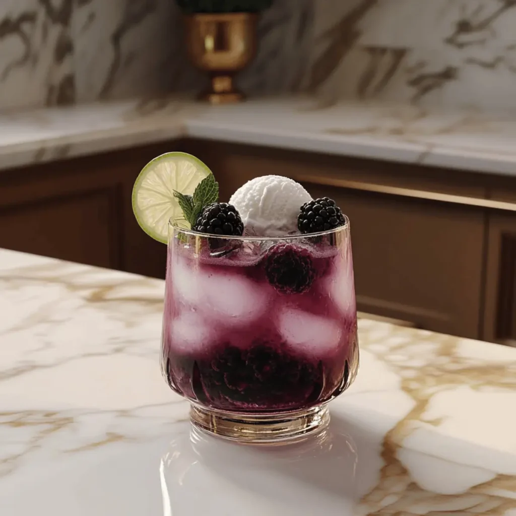 Blackberry Spider Soda Mocktail