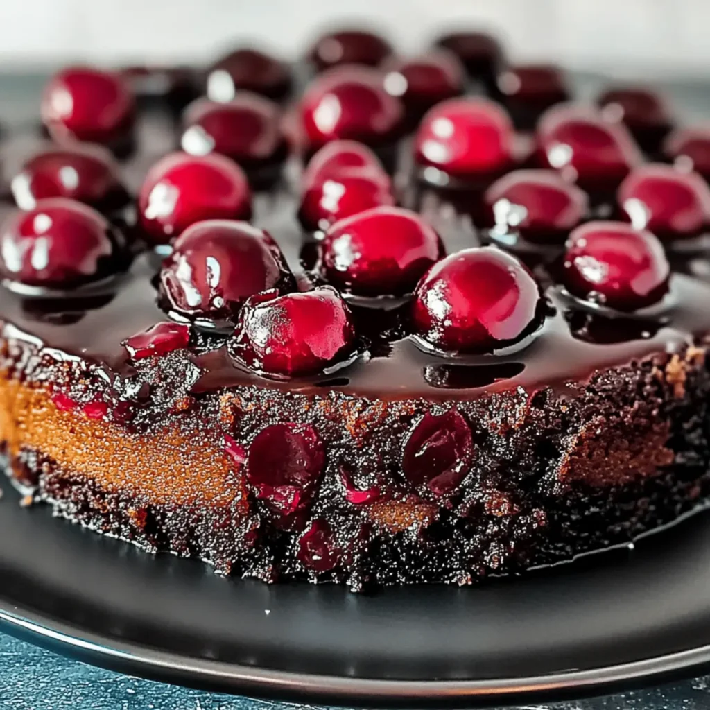 Chocolate Cherry Upside Down Cake