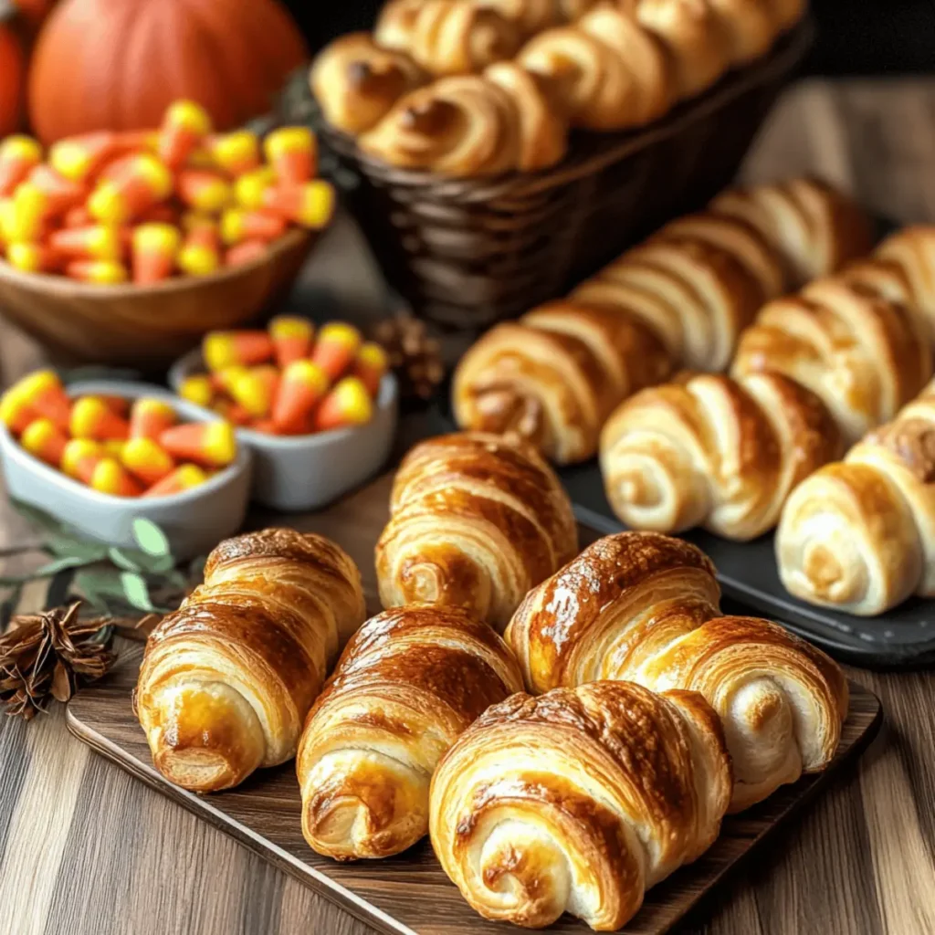 Crispy Air Fryer Candy Corn Crescent Rolls for Cozy Fall Treats