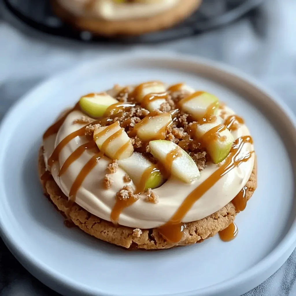 Crumbl Caramel Apple Cookies