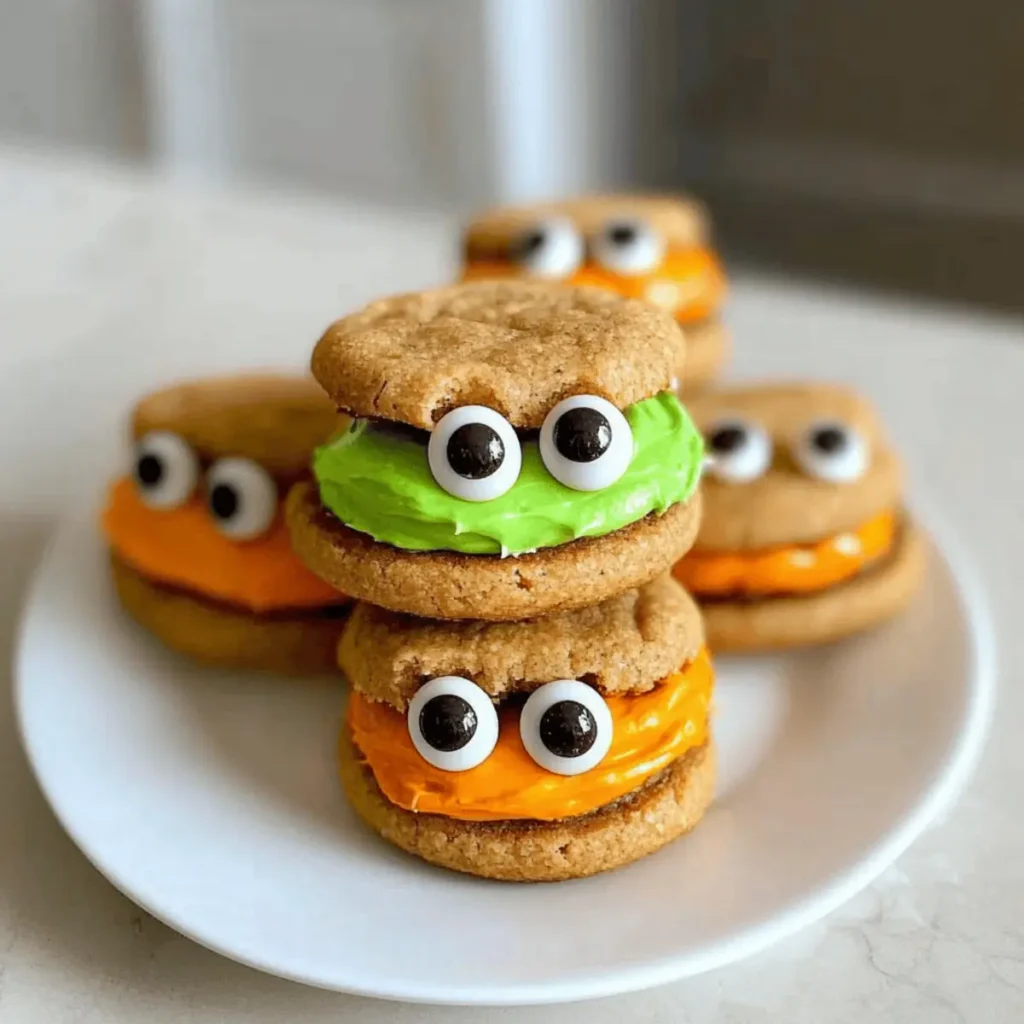 Cute Monster Sandwich Cookies