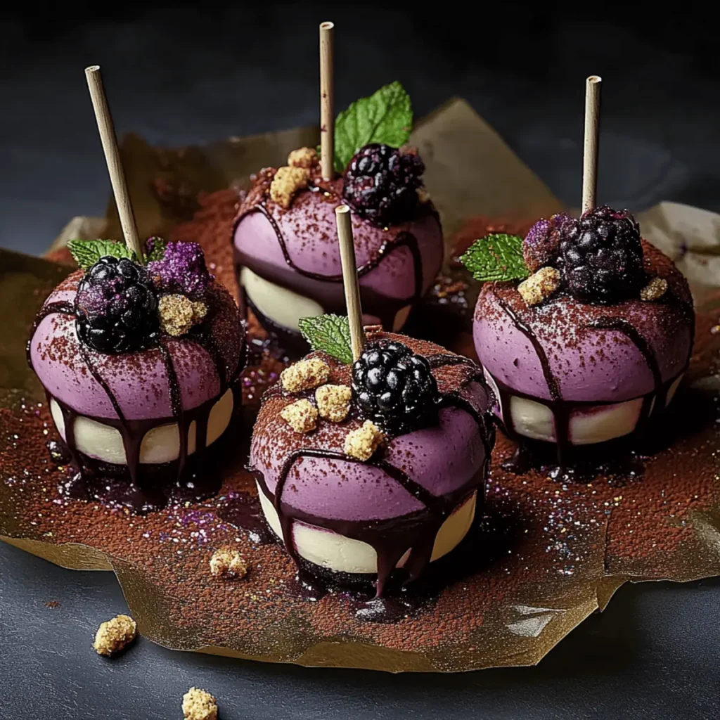 Forbidden Forest Blackberry Cheesecake Pops