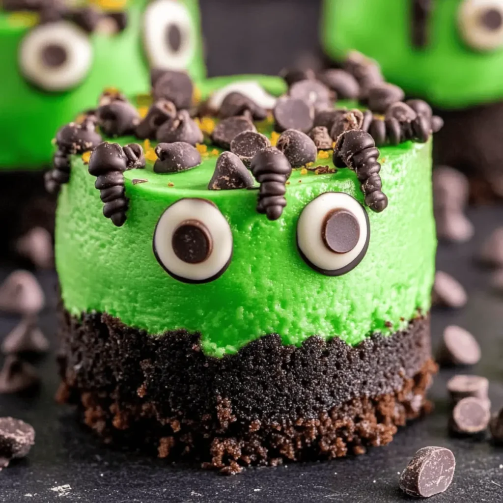 Frankenstein Mini Cheesecakes