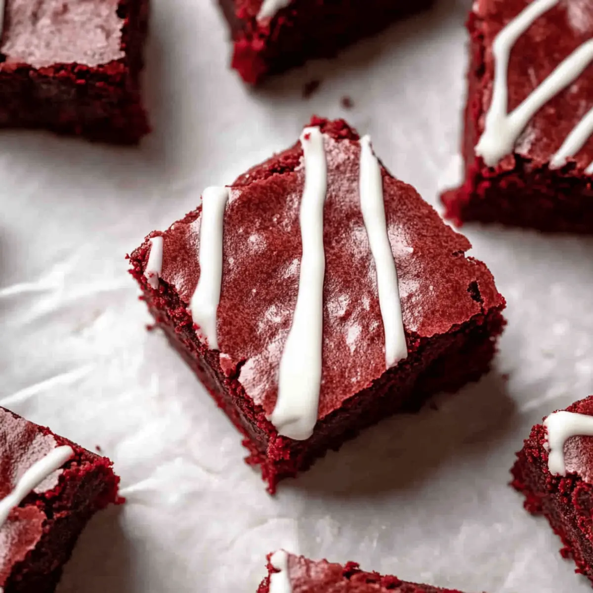 Fudgy Red Velvet Brownies