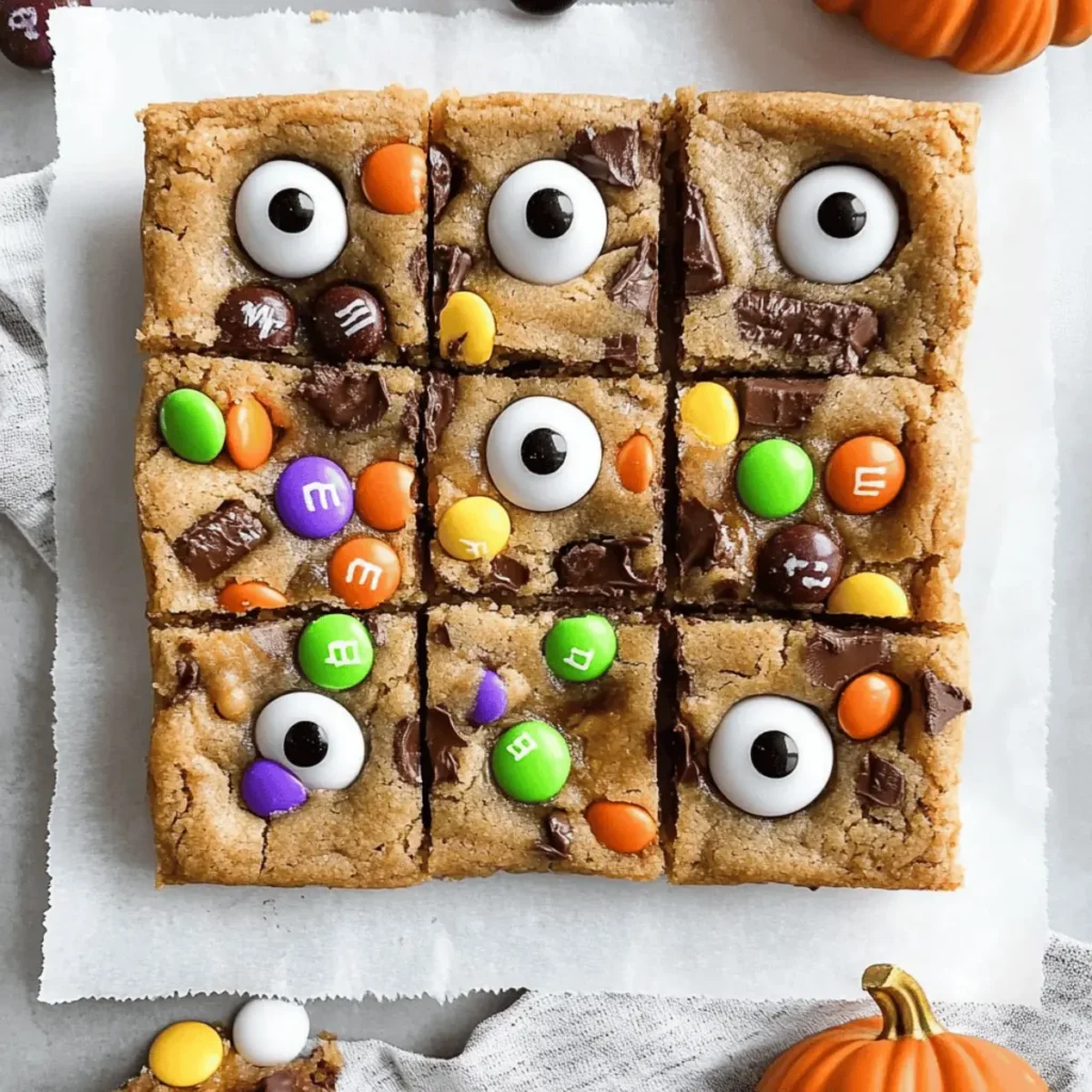 Halloween Candy Cookie Bars