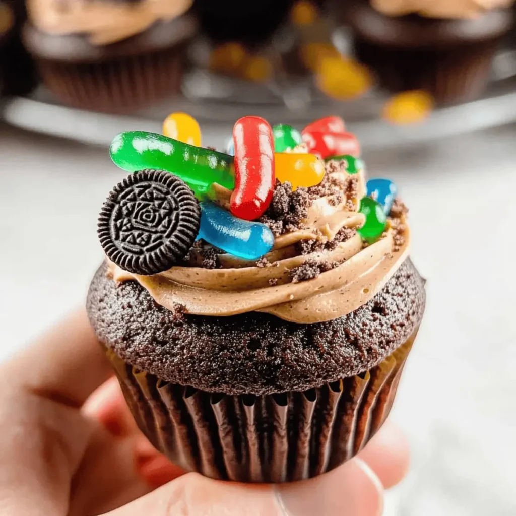 Halloween Dirt Cupcakes