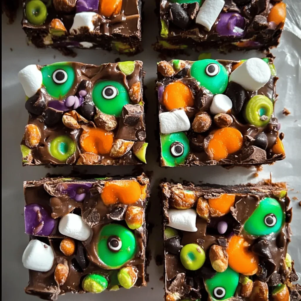 Halloween Rocky Road Slices