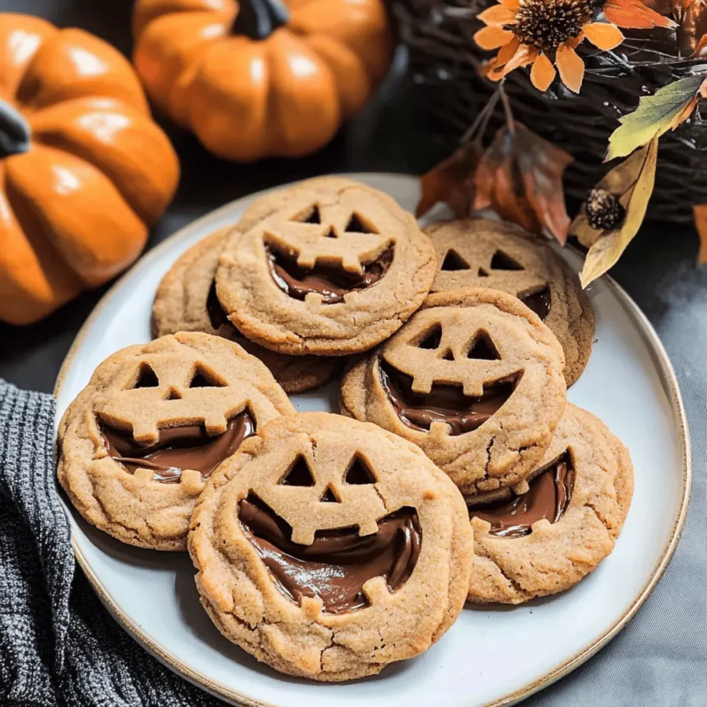 Milk Chocolate Stuffed Jack-O’-Lantern Cookies for Cozy Fall Treats
