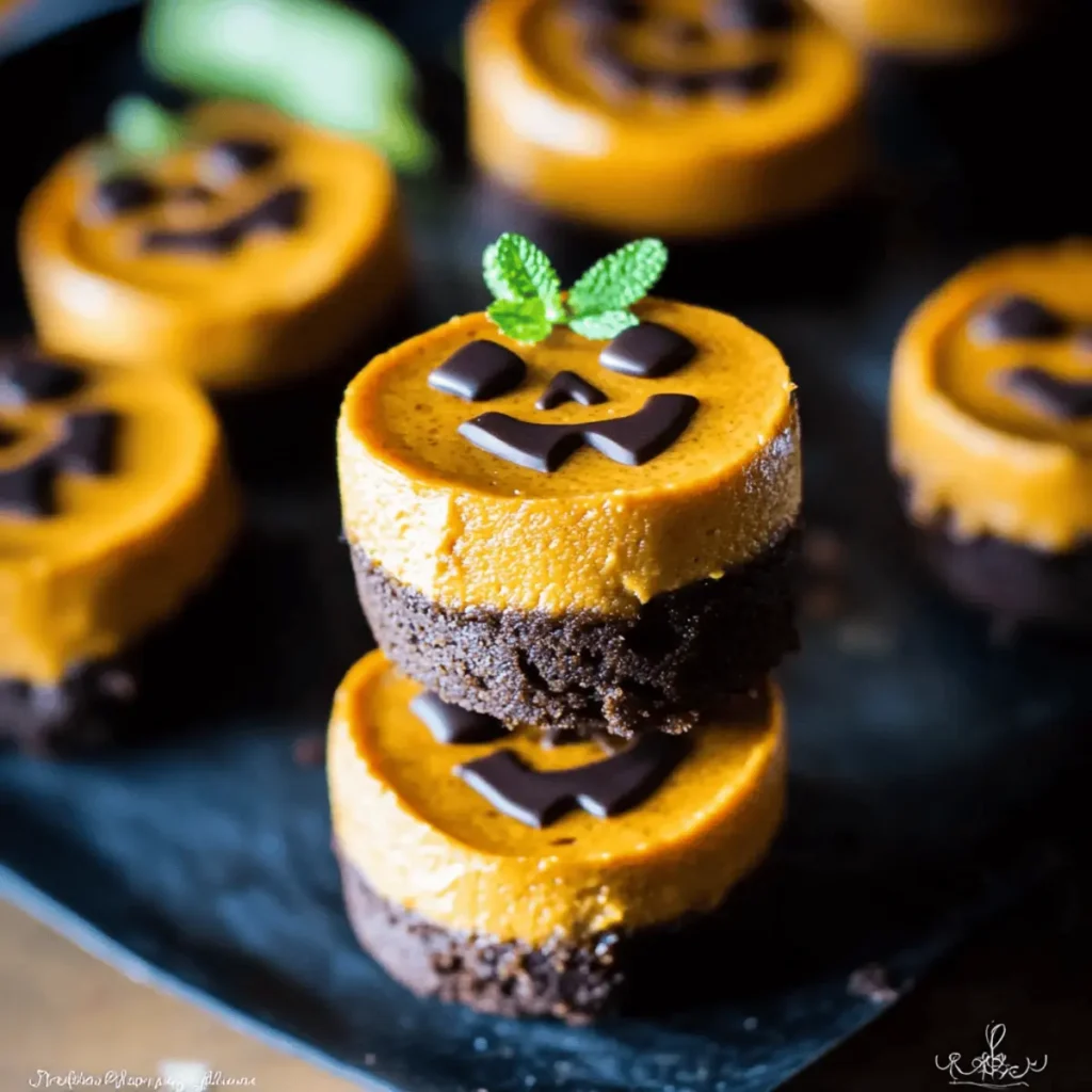 Mini Pumpkin Cheesecake Jack-O’-Lanterns